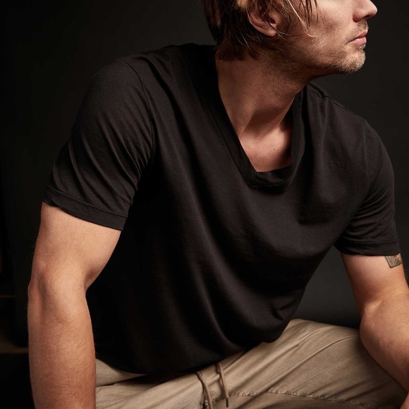 JAMES PERSE Black V Neck Tee - Picture 2 of 7